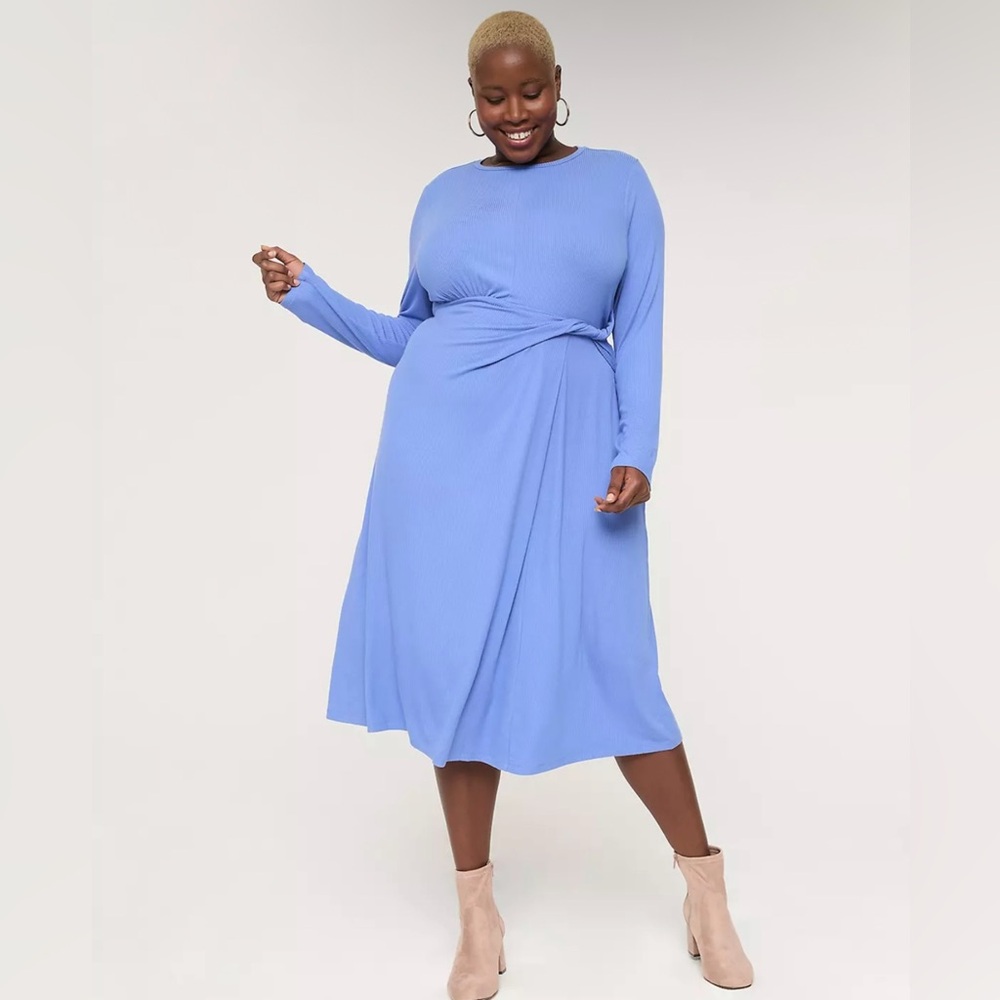 Lane Bryant Blue Midi Dress